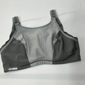 GLAMORISE Elite Performance Women’s Gray Sport Bra size 16DD